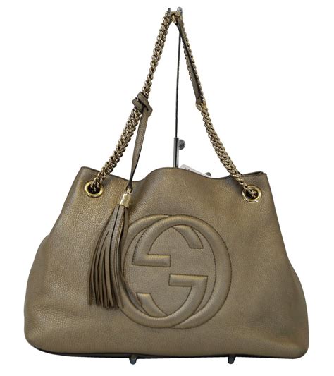 Gucci purse with gold chain